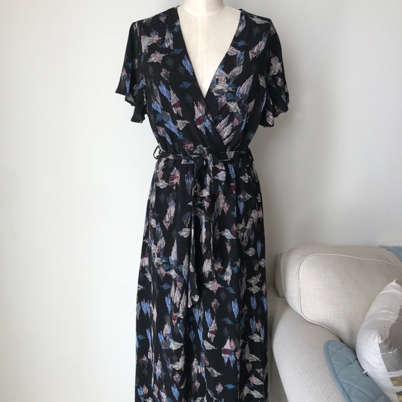 Anthropologie Tina + Jo Printed Tie Front Dress - Picture 2 of 5